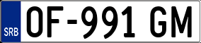 Trailer License Plate